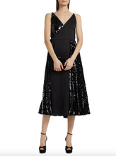 Load image into Gallery viewer, Philosophy di Lorenzo Serafini Black Sequin and Crepe Dress
