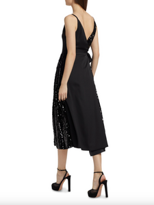 Philosophy di Lorenzo Serafini Black Sequin and Crepe Dress