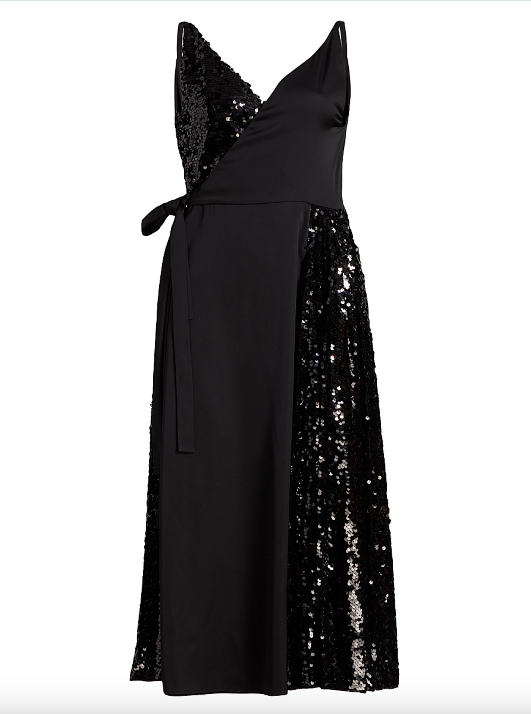 Philosophy di Lorenzo Serafini Black Sequin and Crepe Dress