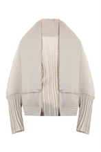 Load image into Gallery viewer, Max Mara Light Grey Plisse Vesuvio Cape
