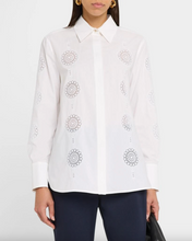 Load image into Gallery viewer, Max Mara Sesia Embroidered White Cotton Shirt
