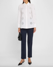 Load image into Gallery viewer, Max Mara Sesia Embroidered White Cotton Shirt
