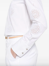 Load image into Gallery viewer, Max Mara Sesia Embroidered White Cotton Shirt
