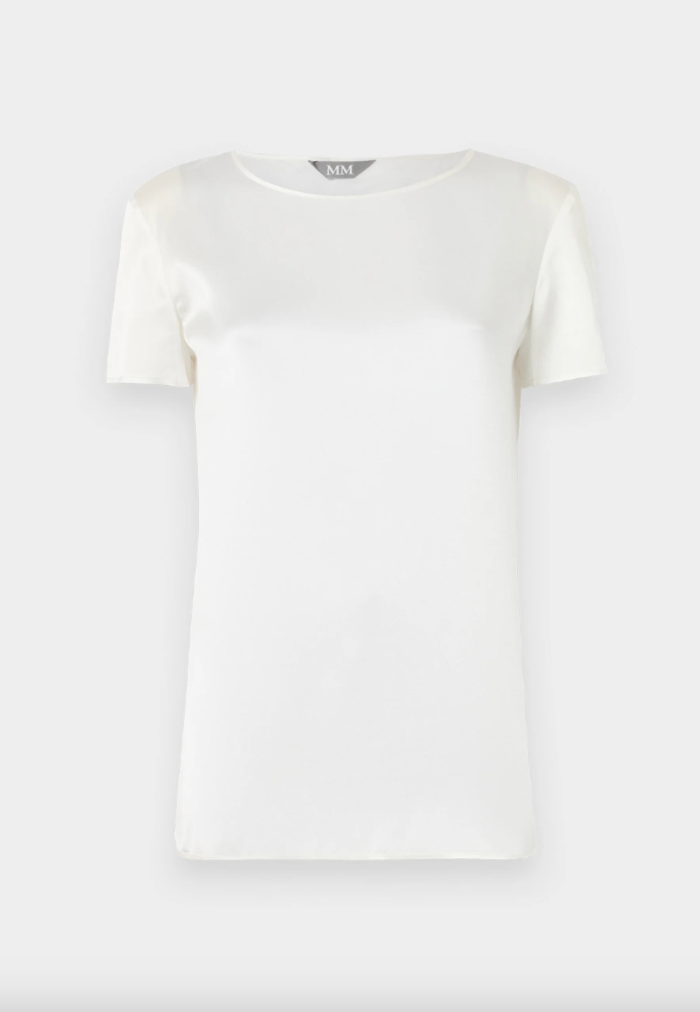 Max Mara Cortona Short Sleeve Ivory Silk Top