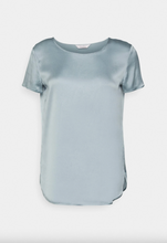 Load image into Gallery viewer, Max Mara Cortona Short Sleeve Blue Silk Top
