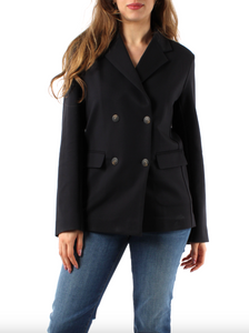 Max Mara Marmo Navy Double Breasted Jacket