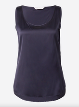 Load image into Gallery viewer, Max Mara Pan Scoop Neck Navy Silk Vest
