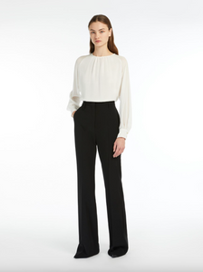 Max Mara Alabama Black Cady Trousers