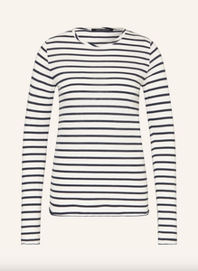 Luisa Cerano Breton Stripe Long Sleeve Top