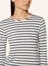 Load image into Gallery viewer, Luisa Cerano Breton Stripe Long Sleeve Top
