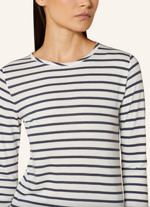 Luisa Cerano Breton Stripe Long Sleeve Top