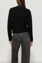 Load image into Gallery viewer, Luisa Cerano Black White Stitch Cardigan

