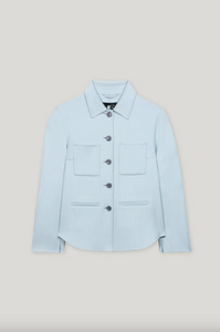 Luisa Cerano Double-face Blue Shirt Jacket