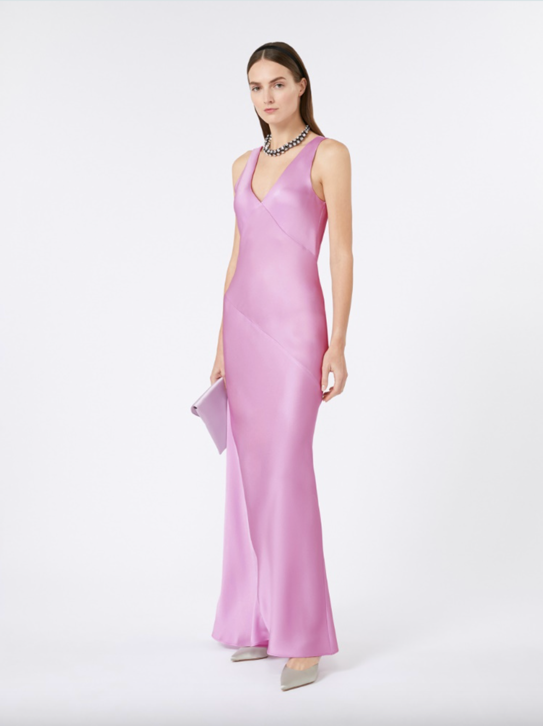 max mara envers satin dress Max Mara | Woman - Envers satin slip dress - Midnightblue