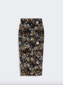 Max Mara Damiana Tulle and Sequins Pencil Skirt