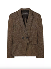 Load image into Gallery viewer, Luisa Cerano Metallic Gold Evening Blazer
