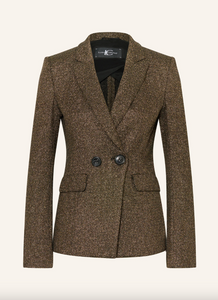 Luisa Cerano Metallic Gold Evening Blazer
