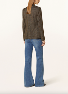 Luisa Cerano Metallic Gold Evening Blazer