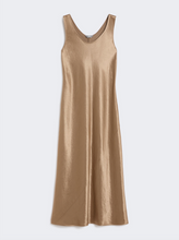 Load image into Gallery viewer, Max Mara Talete Bronze Satin Slip Dress
