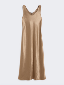 Max Mara Talete Bronze Satin Slip Dress