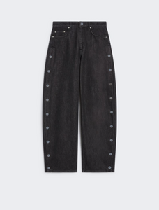 Sportmax Galante Side Poppers Wide Leg Jeans