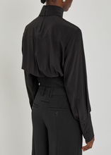 Load image into Gallery viewer, Sportmax Nepeta Black Silk Blouse
