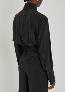 Sportmax Nepeta Black Silk Blouse