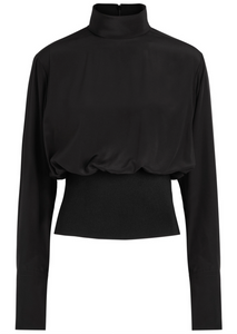 Sportmax Nepeta Black Silk Blouse