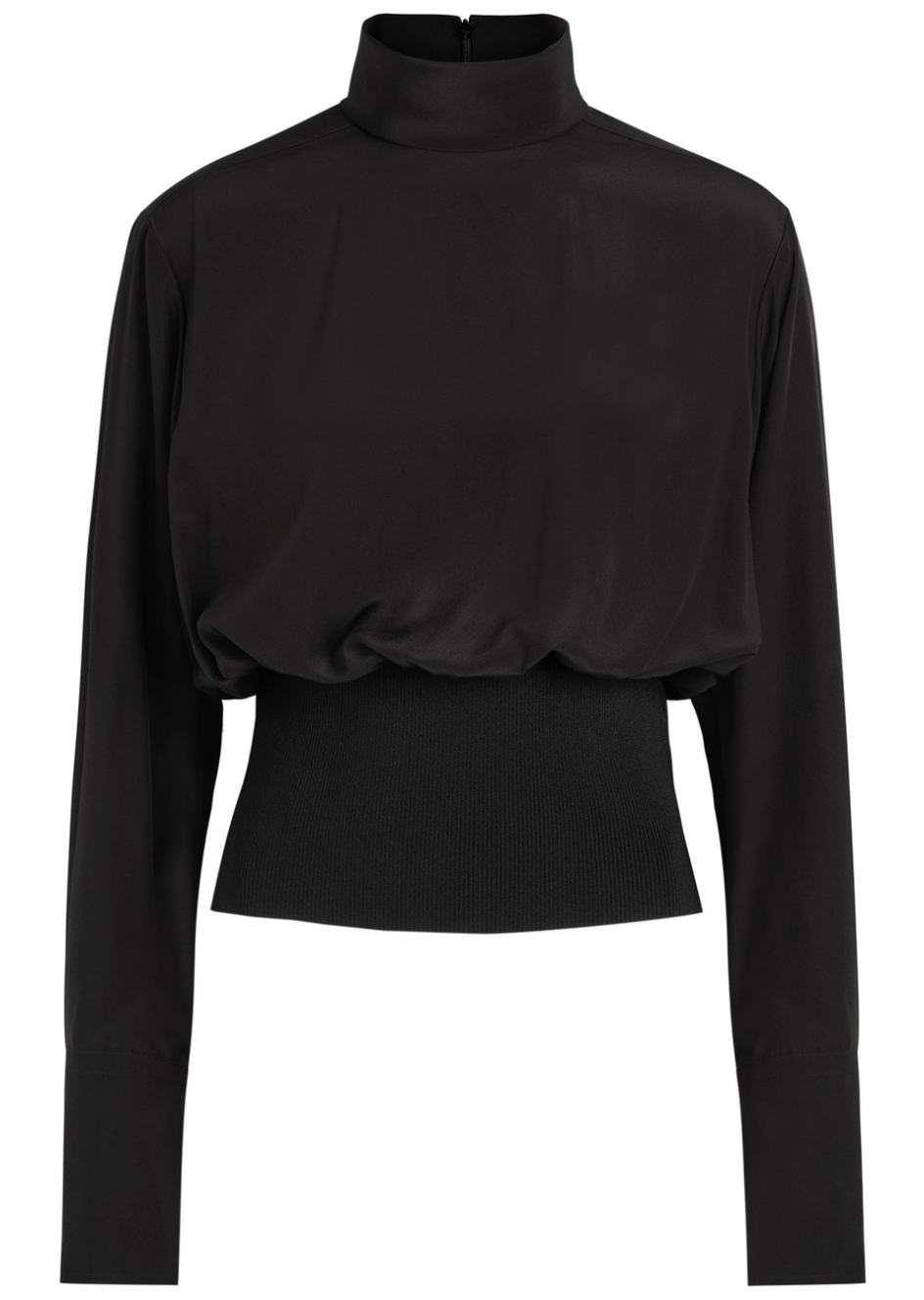 Sportmax Nepeta Black Silk Blouse