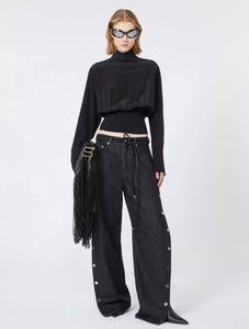 Sportmax Nepeta Black Silk Blouse