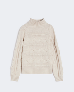 Max Mara Vodka Ivory Cable-knit Sweater