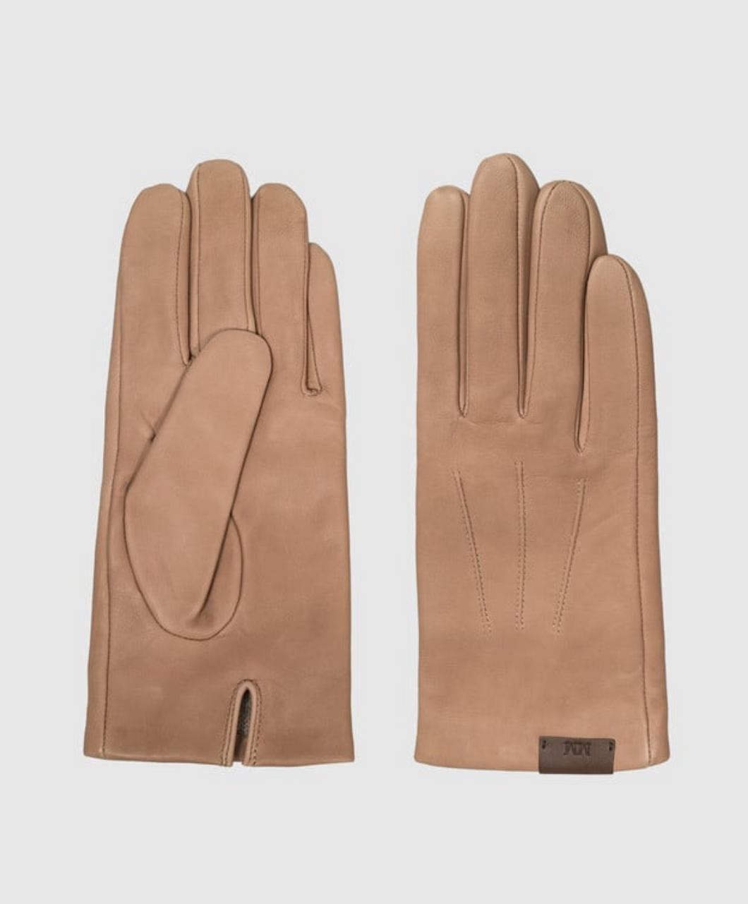 Max Mara Lemma Camel Leather Gloves