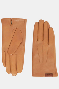 Max Mara Lemma Camel Leather Gloves