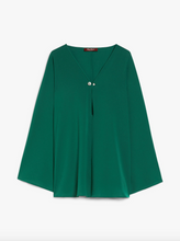 Load image into Gallery viewer, Max Mara Umile Green Cady Blouse
