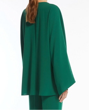 Load image into Gallery viewer, Max Mara Umile Green Cady Blouse
