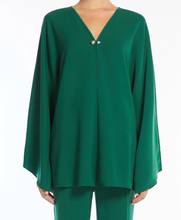 Load image into Gallery viewer, Max Mara Umile Green Cady Blouse
