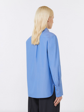 Load image into Gallery viewer, Max Mara Staffa Embroidered Collar Cotton Shirt Blue
