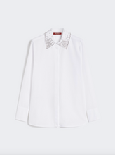 Load image into Gallery viewer, Max Mara Staffa Embroidered Collar Cotton Shirt White
