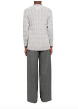 Load image into Gallery viewer, Max Mara Quid Grey Cable-knit Sweater
