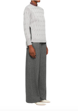 Load image into Gallery viewer, Max Mara Quid Grey Cable-knit Sweater
