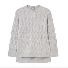 Load image into Gallery viewer, Max Mara Quid Grey Cable-knit Sweater
