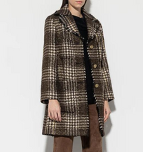 Load image into Gallery viewer, Luisa Cerano Shimmer Tweed Check Coat
