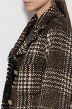 Load image into Gallery viewer, Luisa Cerano Shimmer Tweed Check Coat
