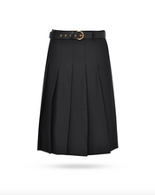 Load image into Gallery viewer, Max Mara Gimmy Pleated Wool Black Skirt
