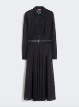 Load image into Gallery viewer, Max Mara Ricordo Navy Lace Shirt Dress
