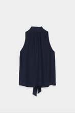 Load image into Gallery viewer, Luisa Cerano Black Bow Lace-trim Blouse
