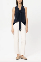 Load image into Gallery viewer, Luisa Cerano Black Bow Lace-trim Blouse
