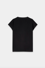 Load image into Gallery viewer, Luisa Cerano Black T-shirt with Gemstones
