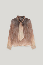 Load image into Gallery viewer, Luisa Cerano Pink Lame Bow Blouse
