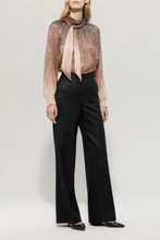 Load image into Gallery viewer, Luisa Cerano Pink Lame Bow Blouse
